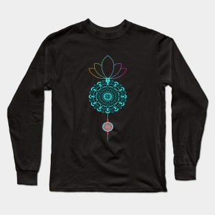 Mandala with lotus and pendant Long Sleeve T-Shirt